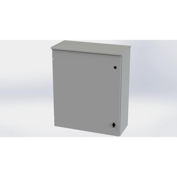 1/4 Turn Knob Latch Electrical Enclosures, 36 in H, 12 in D, 30 in W, NEMA 3R, Galvanized Steel